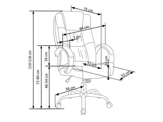 Biuro kėdė Relax, Spalva: Ruda