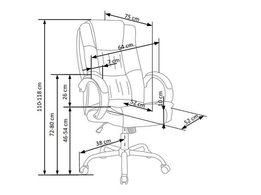 Biuro kėdė Relax, Spalva: Pilka