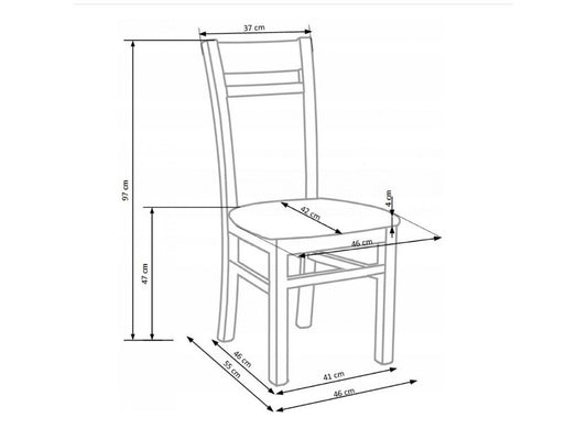 Kėdė Gerard 2, Spalva: Riešutas + Kreminė