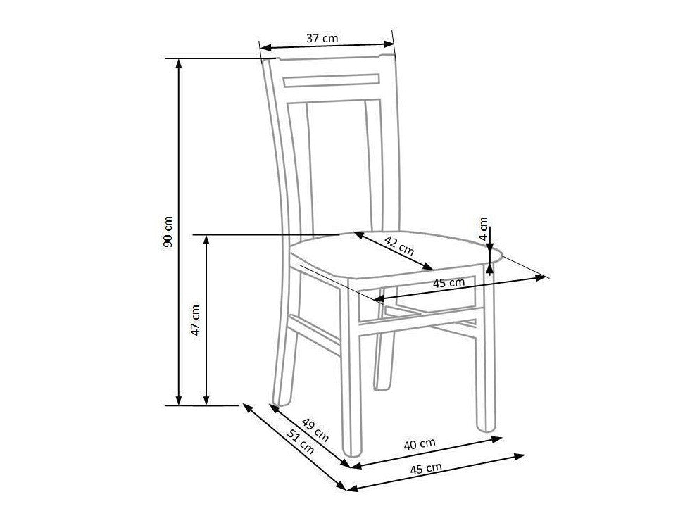 Kėdė Hubert 8 color: Medaus ąžuolas + Pilka
