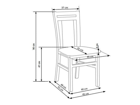 Kėdė Hubert 8 color: Medaus ąžuolas + Pilka