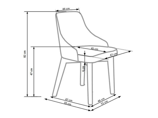 Kėdė TOLEDO, Spalva: Pilka + Balta