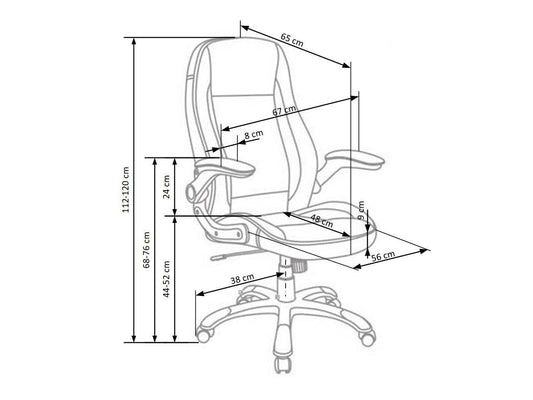 Biuro kėdė Saturn, Spalva: Balta + Juoda