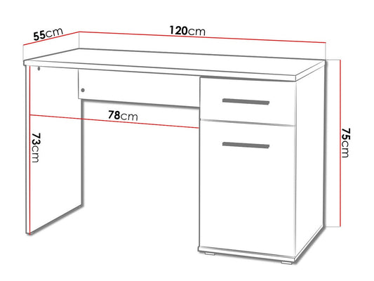 Darbo stalas Lima B-1, Spalva: Sonomos ąžuolas