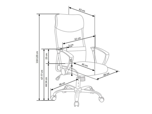 Biuro kėdė Vire Q-025, Spalva: Pilka