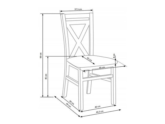 Kėdė Dariusz, Spalva: Sonomos ąžuolas + Beige