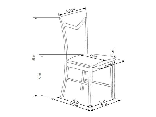 Kėdė Citrone, Spalva: Sonomos ąžuolas + Pilka