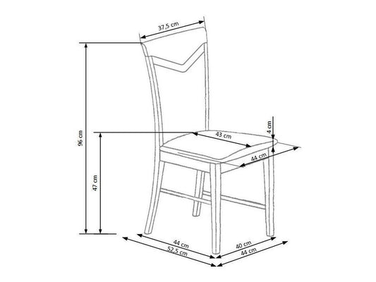 Kėdė Citrone, Spalva: Medaus ąžuolas + Pilka