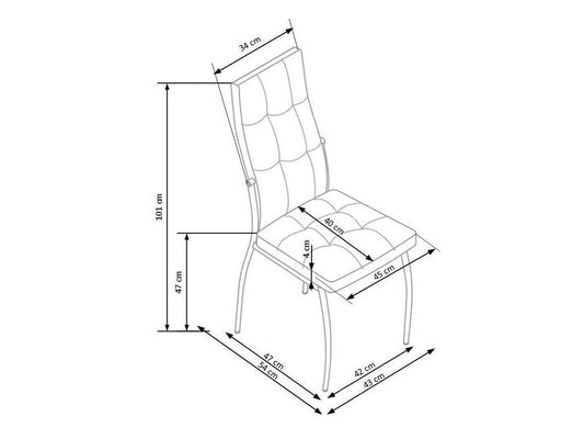 Kėdė K416 kėdė, tamsi mėlyna V-CH-K/416-KR-GRANATOWY (Tamsi mėlyna)