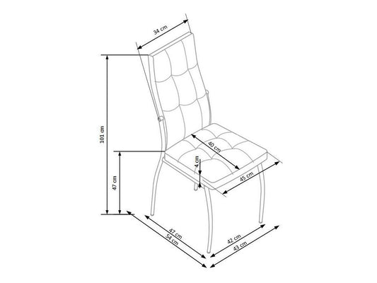 Kėdė K416 kėdė, pilka V-CH-K/416-KR-POPIEL (Tamsi pilka)