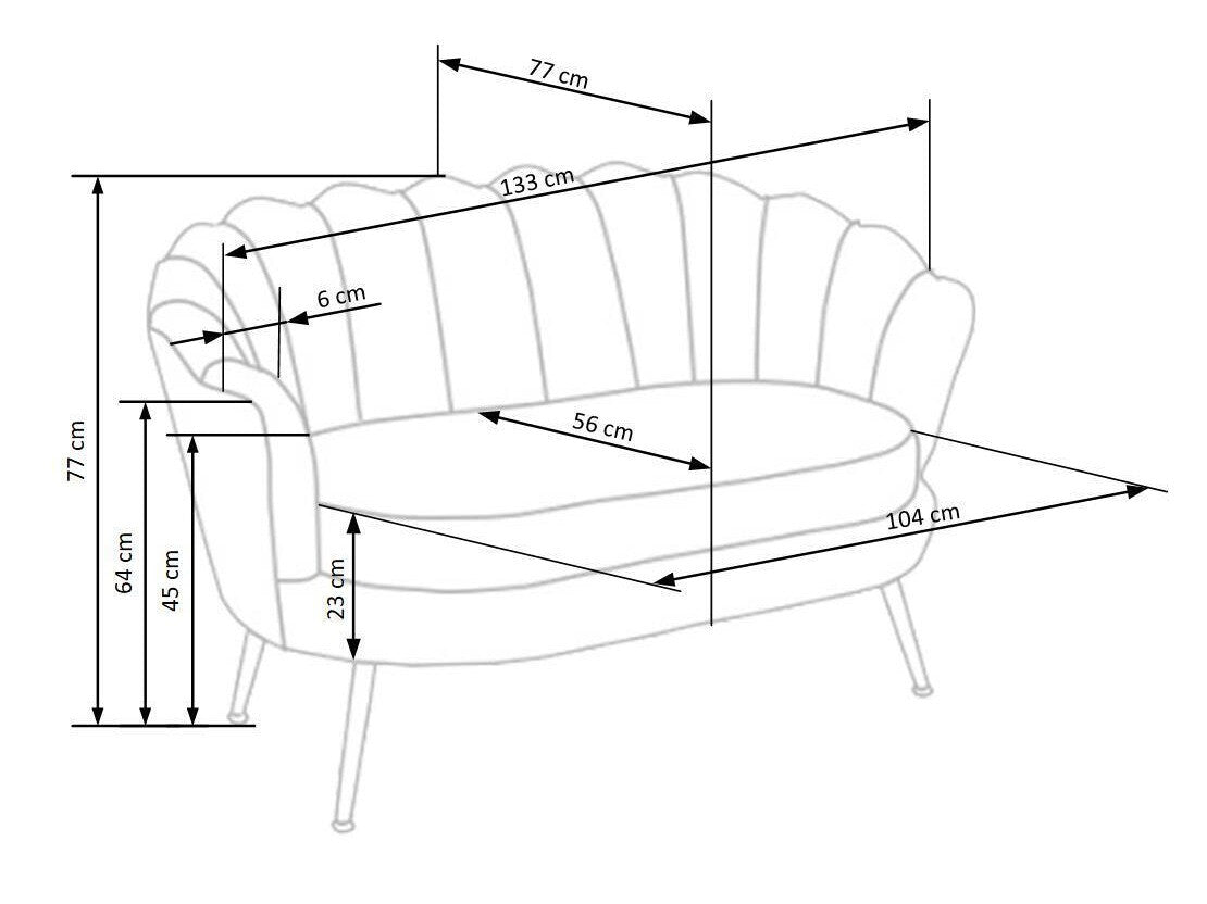 Sofa AMORINITO XL V-CH-AMORINITO_XL-FOT-POPIEL, Spalva: Pilka