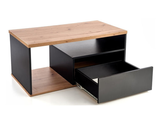 Žurnalinis staliukas PANTERA, Spalva: Votan ąžuolas + Juoda
