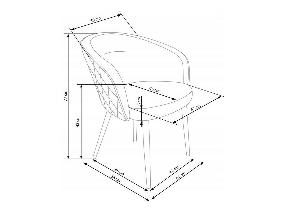 Kėdė K430, Spalva: Mėlyna