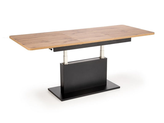 Žurnalinis staliukas transformeris BUSETTI, Spalva: Wotan ąžuolas + Juoda