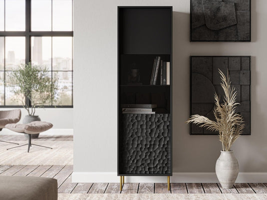 Lentyna BULLET W-1 display cabiner, juoda / auksas V-PL-BULLET-W-1