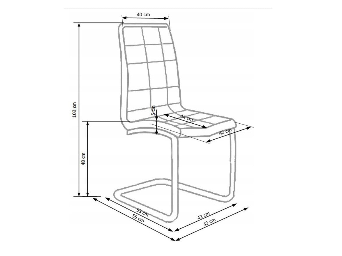 Kėdė K147, Spalva: Pilka