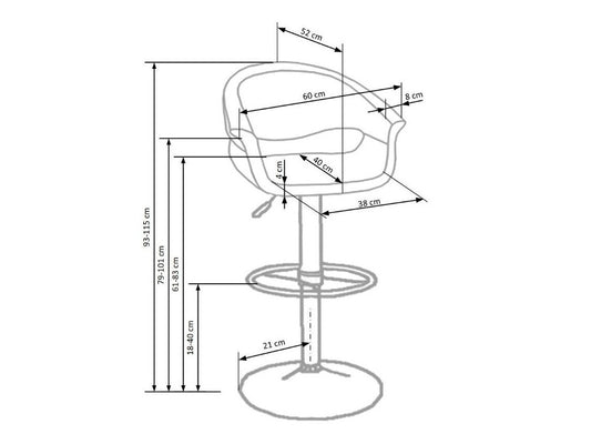 Pusbario kėdė H-46