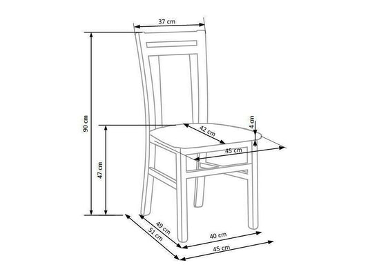 Kėdė HUBERT 8, Spalva: Graikinis riešutas + Beige
