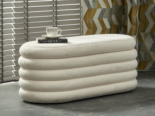 Minkštasuolis BLISS suoliukas with storage function, kreminėy V-CH-BLISS-ŁAWKA