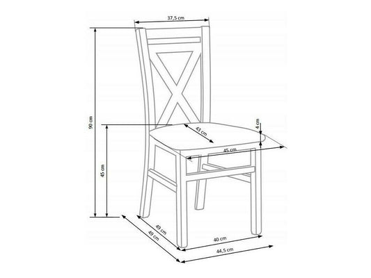 Kėdė Dariusz, Spalva: Tamsus riešutas + Šviesi ruda