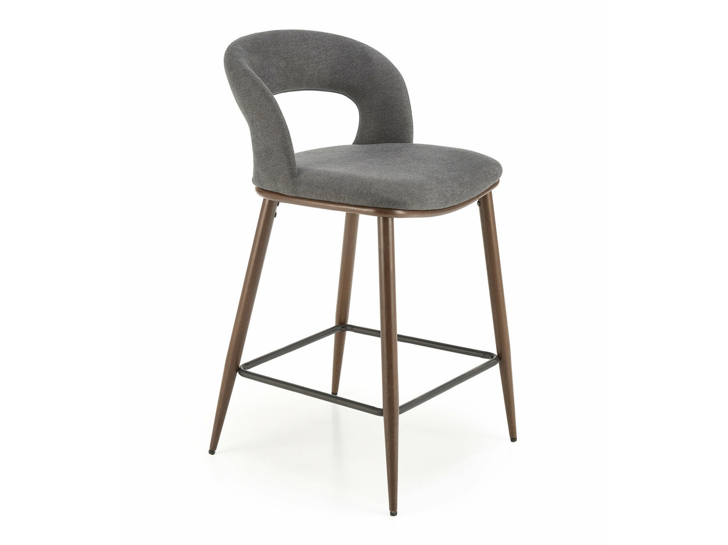 Baro kėdė H114 baro kėdė, pilka / graikinis riešutas V-CH-H/114-POPIELATY
