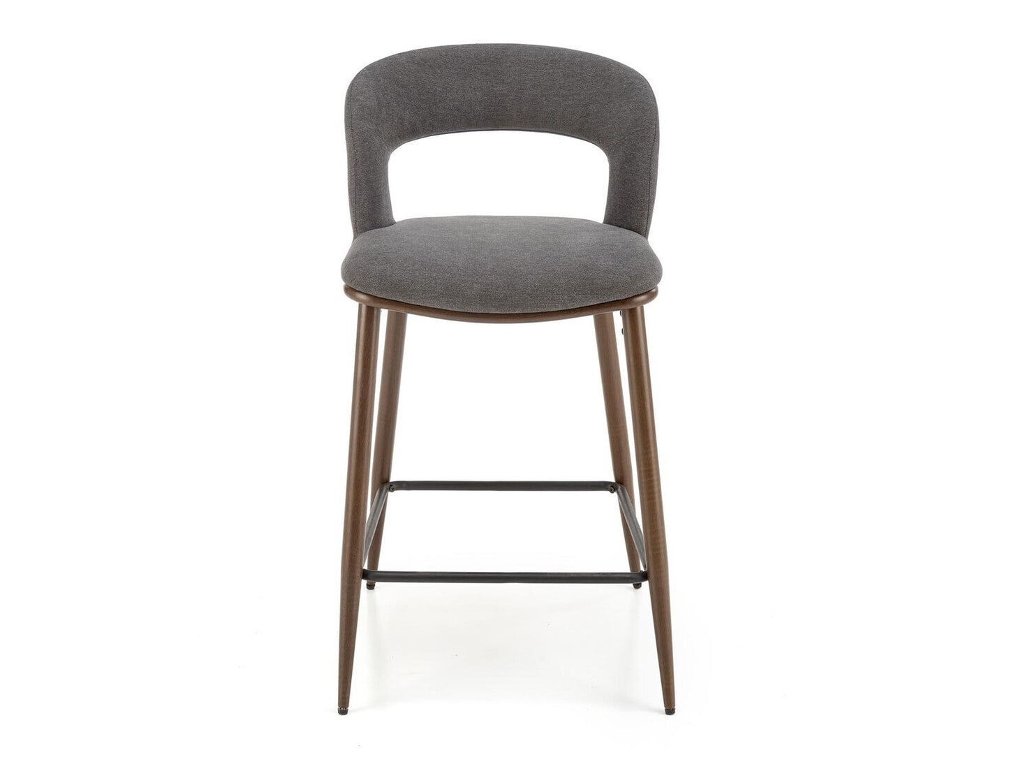 Baro kėdė H114 baro kėdė, pilka / graikinis riešutas V-CH-H/114-POPIELATY