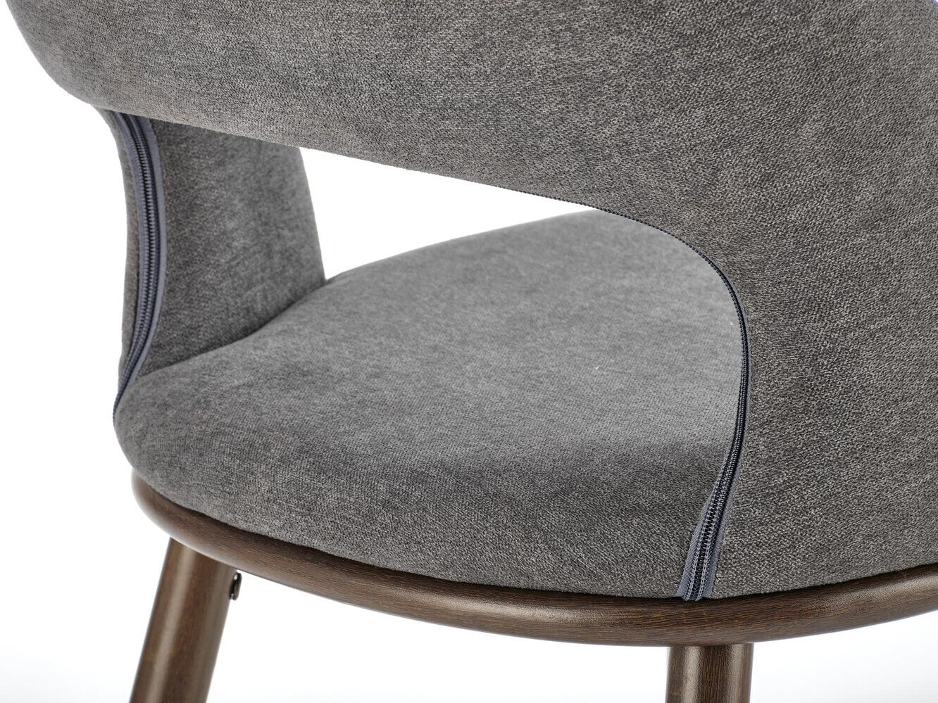 Baro kėdė H114 baro kėdė, pilka / graikinis riešutas V-CH-H/114-POPIELATY