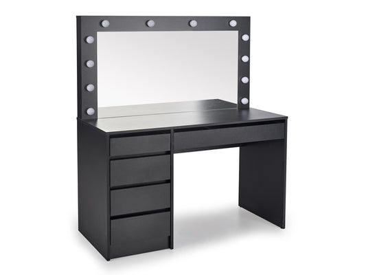 Makiažo staliukas HOLLYWOOD XL, juoda V-PL-HOLLYWOOD_XL-TOALETKA-CZARNY Spalva: Juoda