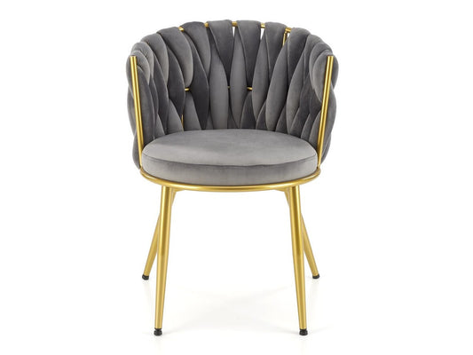 Kėdė K517 kėdė, pilka V-CH-K/517-KR-POPIELATY Spalva: Pilka + Auksinė