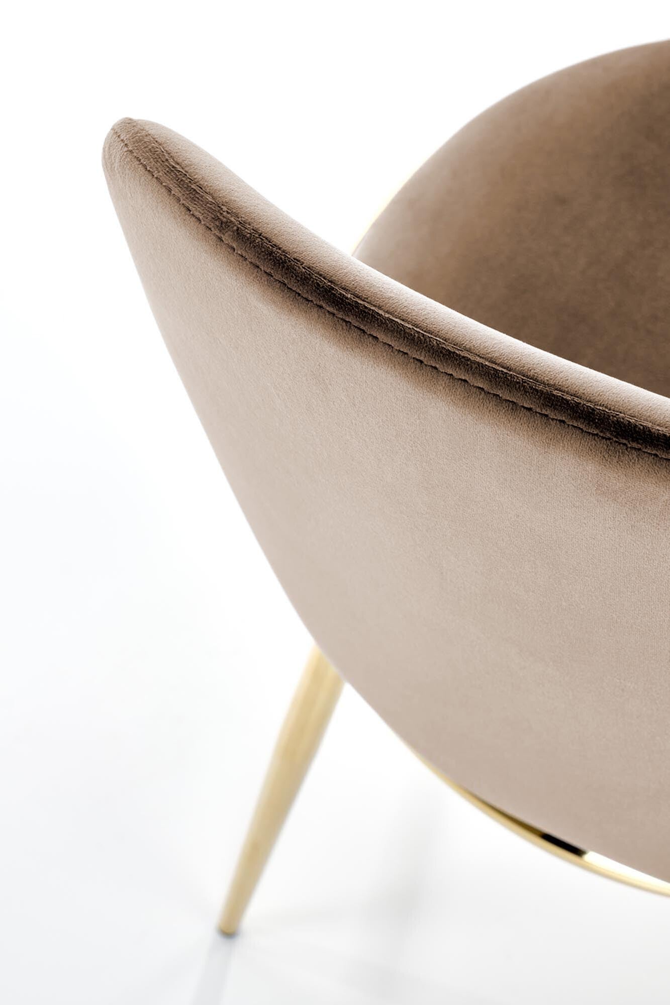 Kėdė K460, Spalva: Beige + Auksinė