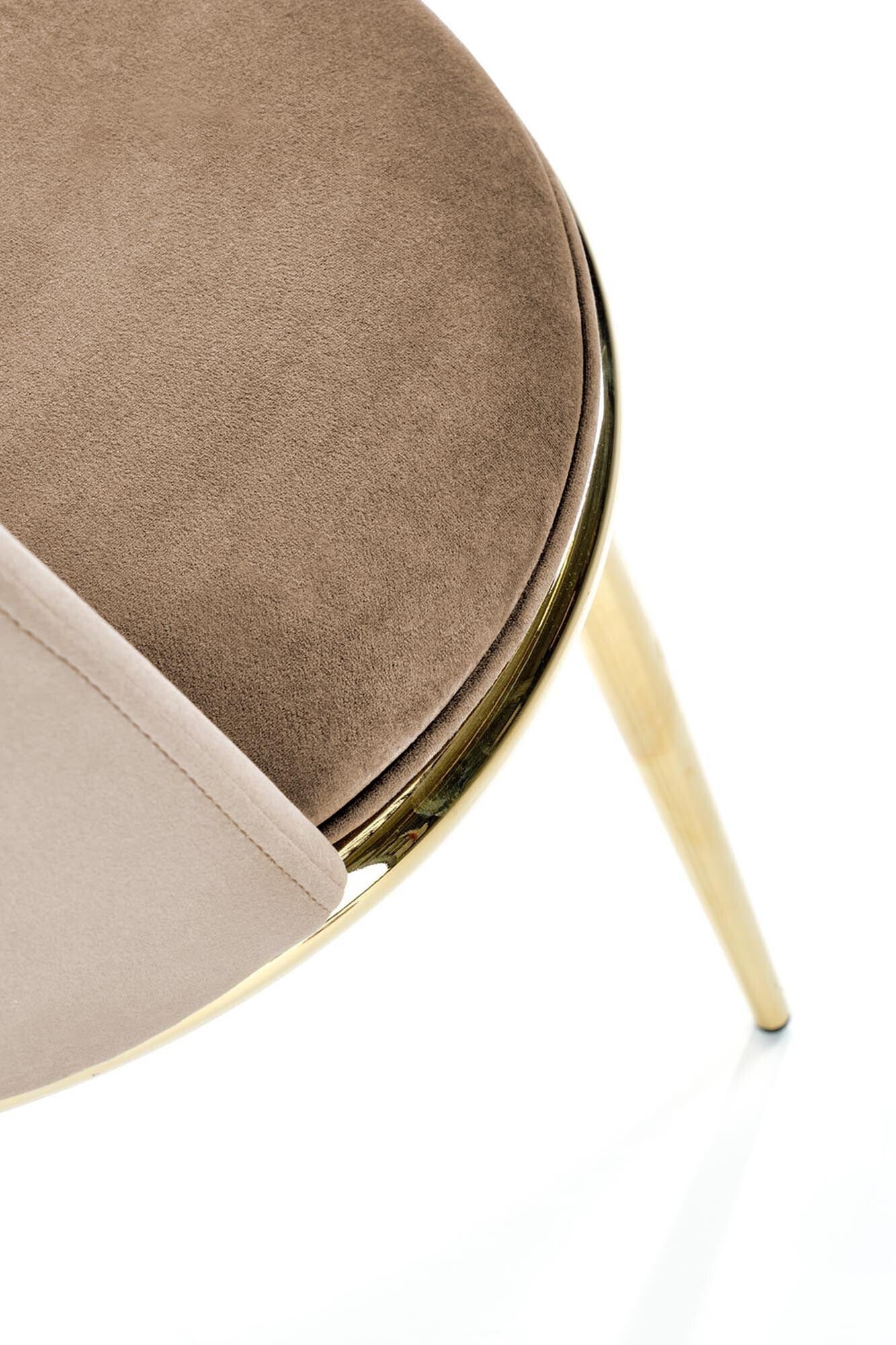 Kėdė K460, Spalva: Beige + Auksinė