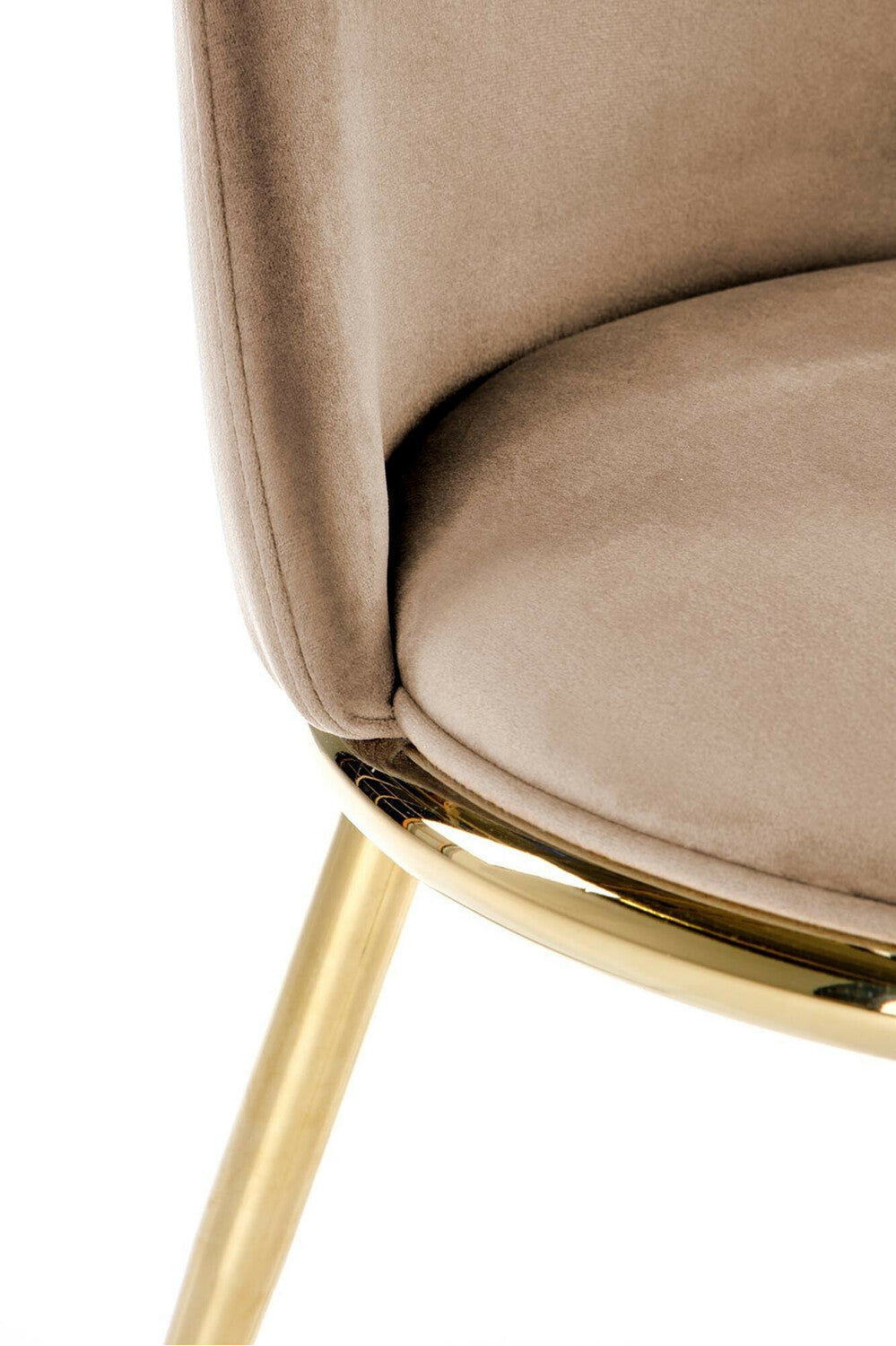 Kėdė K460, Spalva: Beige + Auksinė