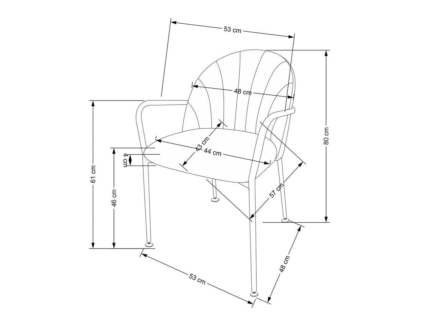 Kėdė K500 kėdė, smėlio / juoda V-CH-K/500-KR