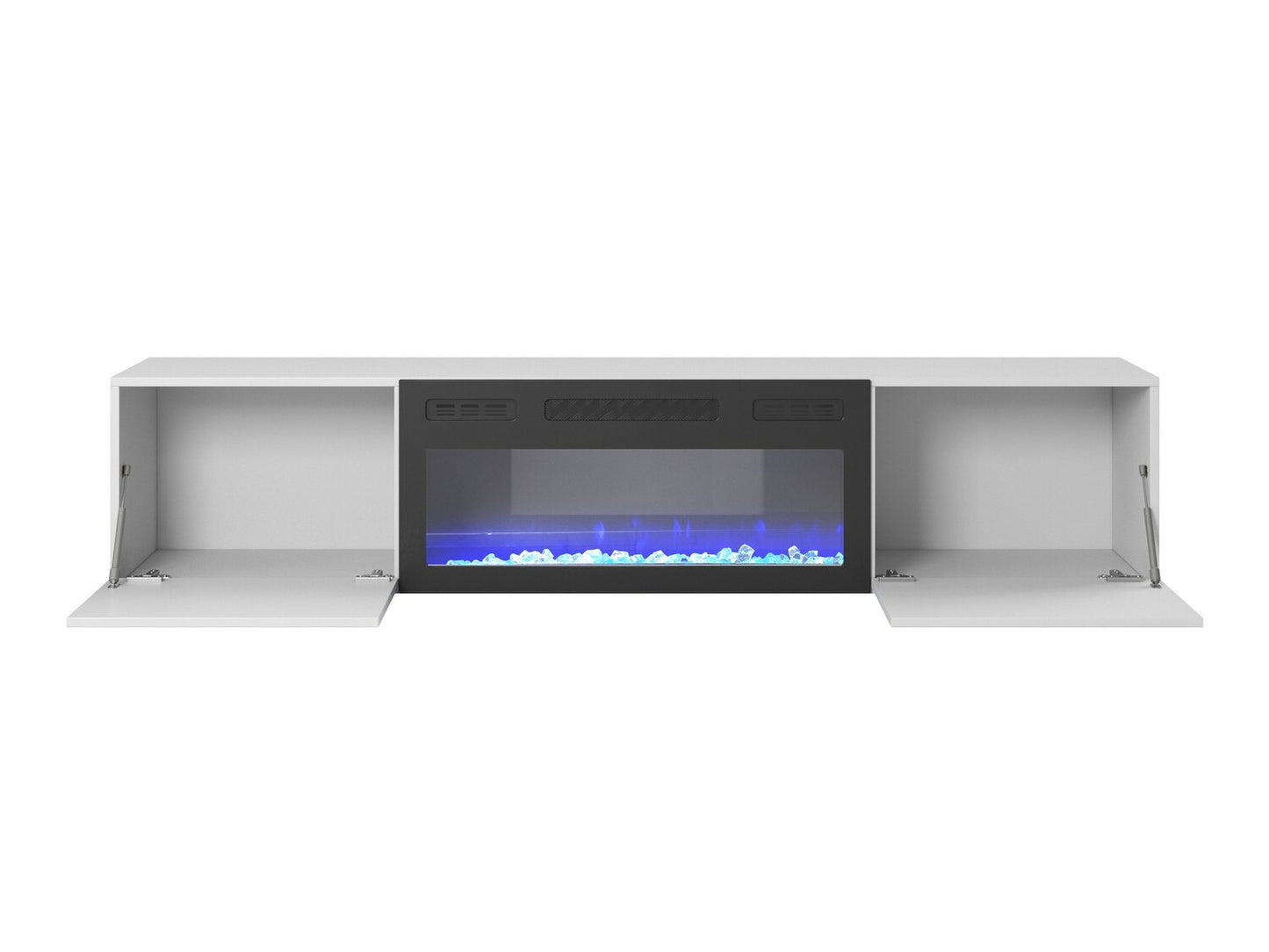 TV staliukas LIVO RTV 180 TV staliukas with židinys, balta V-PL-LIVO-RTV-180W-K-BIAŁY