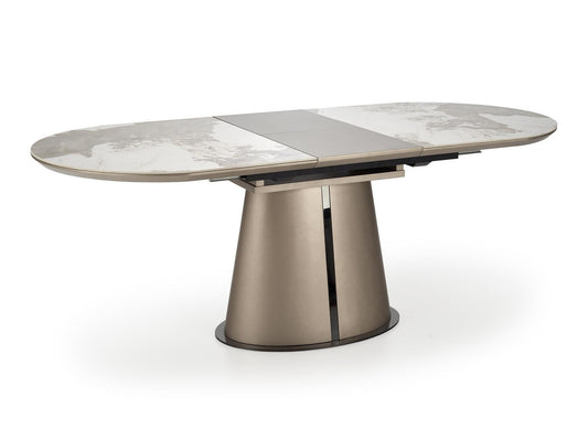 Stalas ROBINSON extension stalas, smėlio marmuras / kapučino / juoda V-CH-ROBINSON-ST