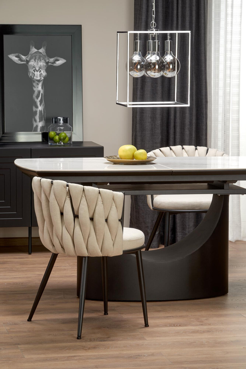 Kėdė K516 kėdė, šviesi smėlio V-CH-K/516-KR-J.BEŻOWY Spalva: Beige + Juoda