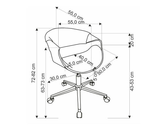 Biuro kėdė BILBO biuro kėdė, juoda / graikinis riešutas V-CH-BILBO-FOT
