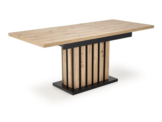 Stalas LAMELLO extension stalas, artisan ąžuolas / juoda V-PL-LAMELLO-ST-160/210