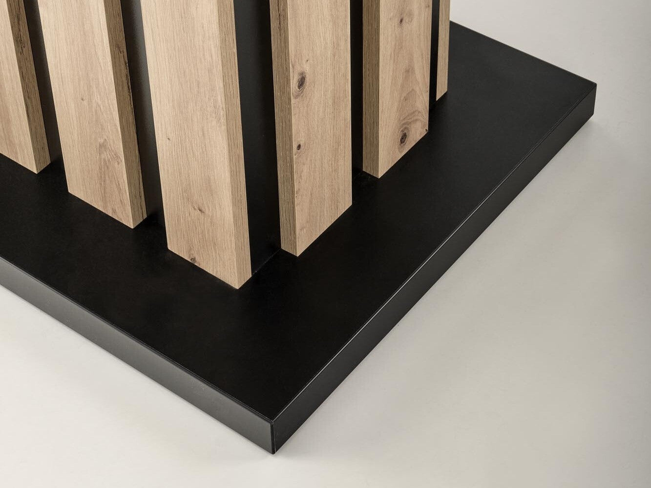 Stalas LAMELLO extension stalas, artisan ąžuolas / juoda V-PL-LAMELLO-ST-160/210