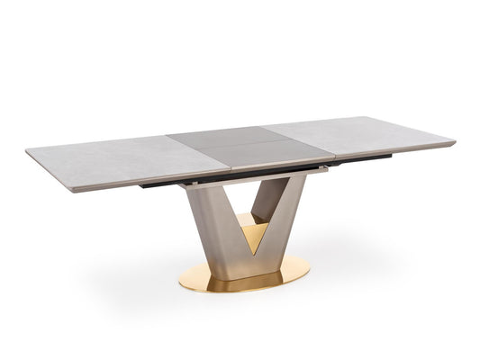 Stalas VALENTINO stalas šviesi pilka/auksas V-CH-VALENTINO-ST