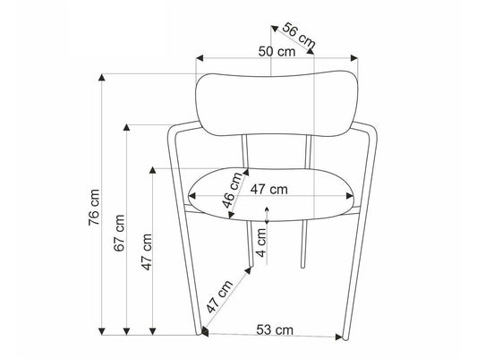 Kėdė K537 kėdė, pilka V-CH-K/537-KR-POPIELATY (Pilka + Auksinė)
