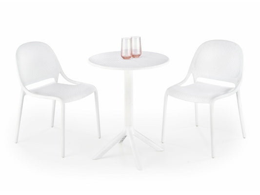 Lauko stalas CALVO apvalus stalas, balta V-CH-CALVO-ST-BIAŁY (Balta)