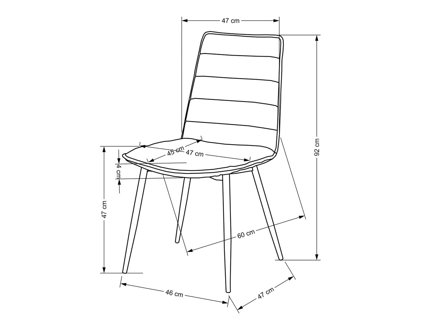 Kėdė K493 kėdė, pilka V-CH-K/493-KR-POPIELATY (Pilka)