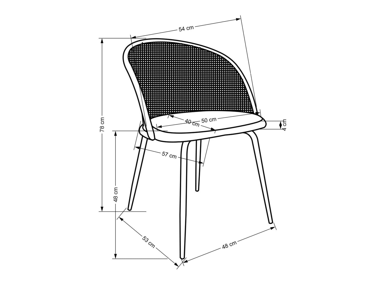Kėdė K508 kėdė, pilka V-CH-K/508-KR-POPIELATY (Pilka)
