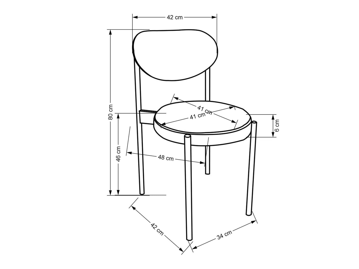 Kėdė K509 kėdė, pilka V-CH-K/509-KR-POPIELATY (Pilka)