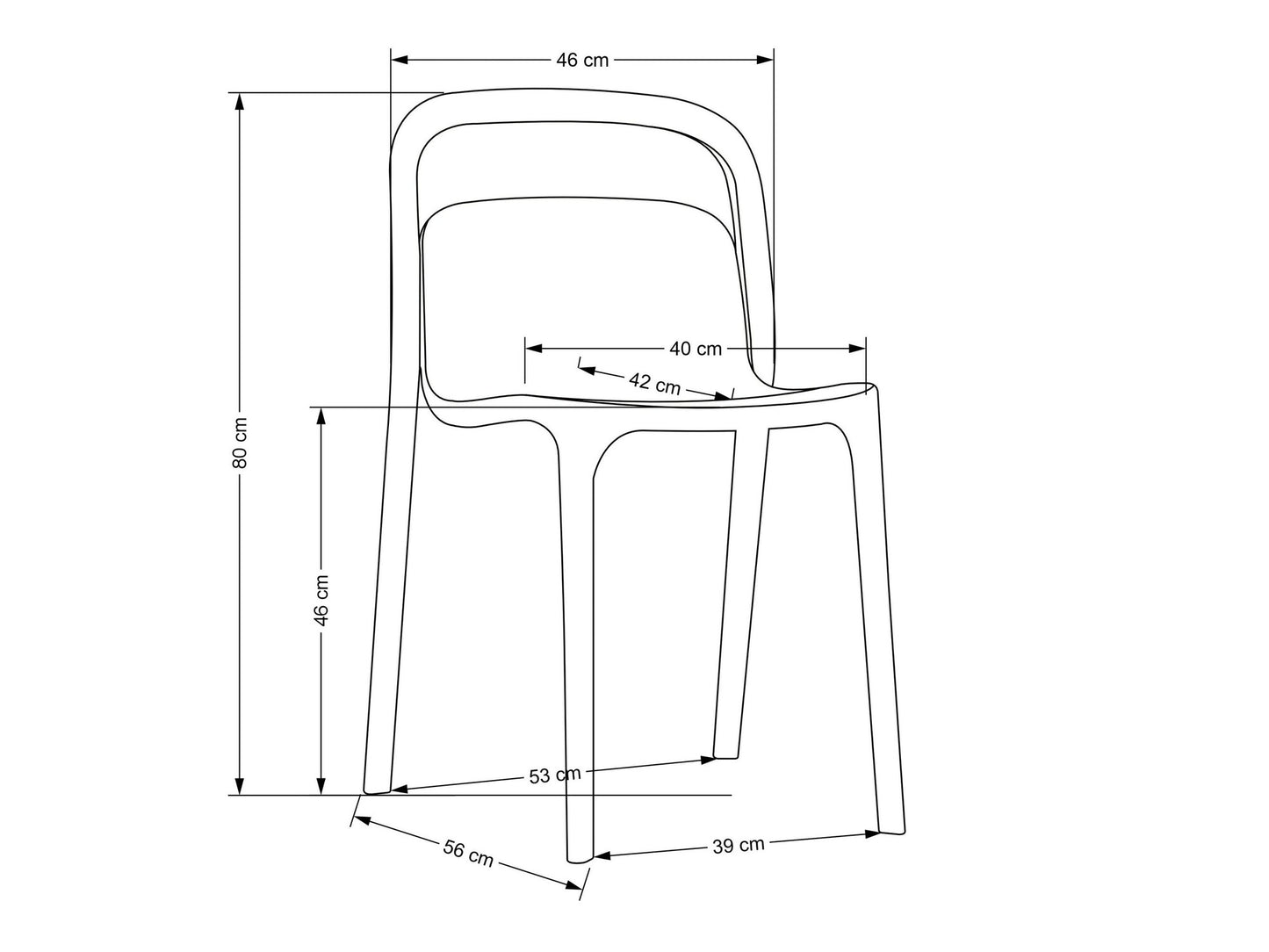 Kėdė K490 kėdė, balta V-CH-K/490-KR-BIAŁY (Balta)