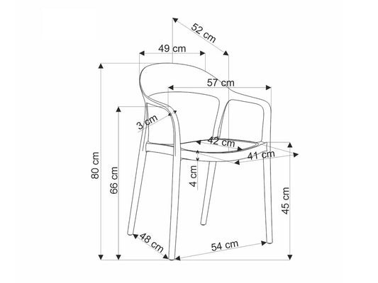 Kėdė K530 V-CH-K/530-KR-CZARNY, Spalva: Juoda + Šviesi ruda