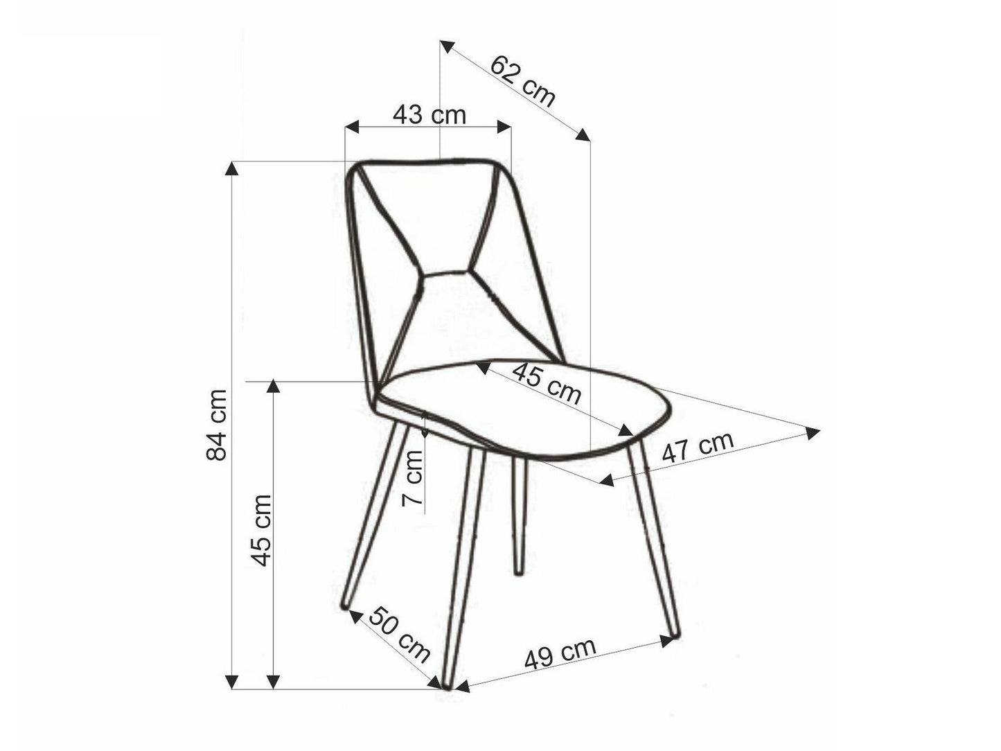 Kėdė K539 V-CH-K/539-KR-BEŻOWY, Spalva: Beige