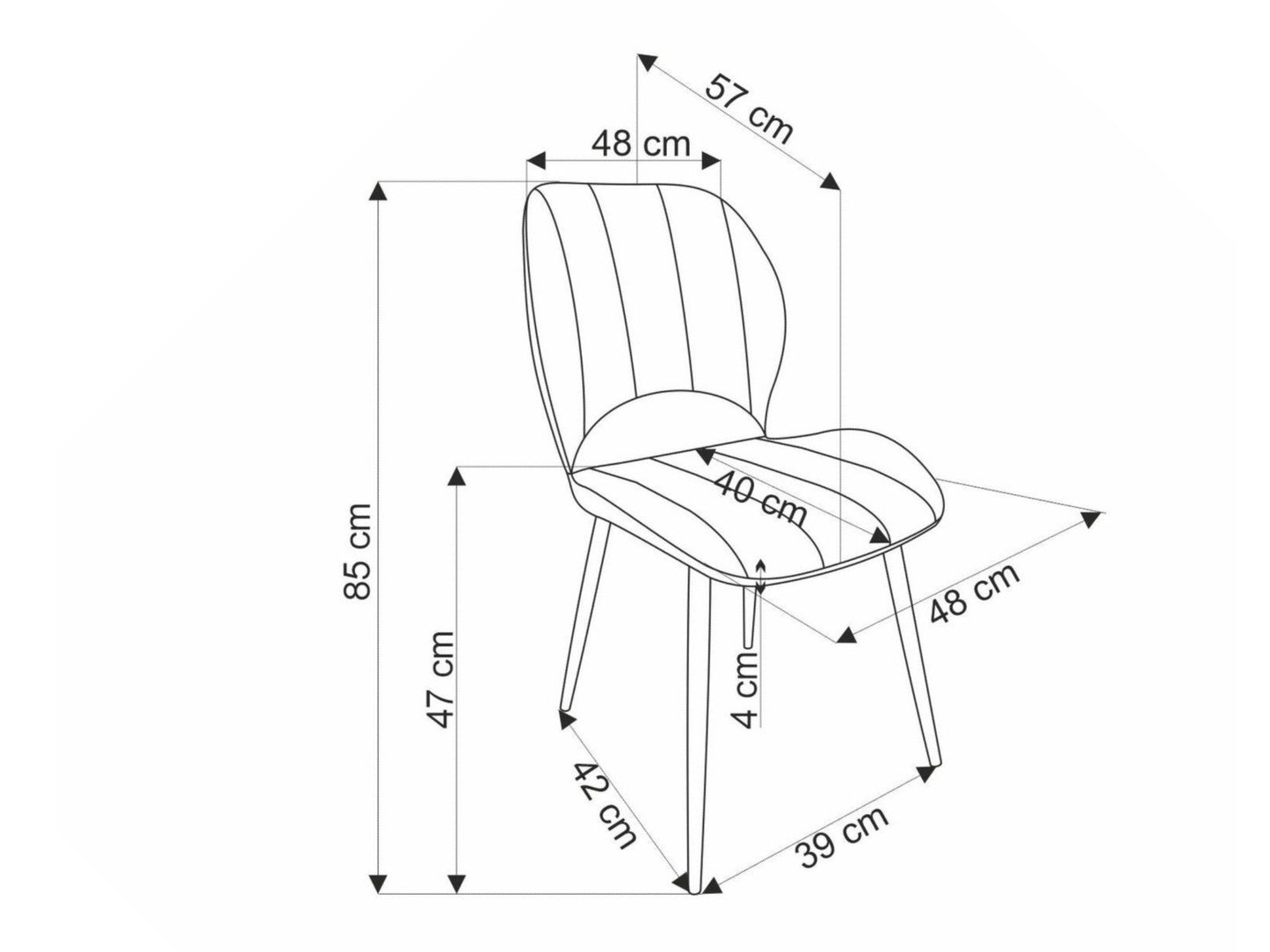 Kėdė K538 kėdė, juoda V-CH-K/538-KR-CZARNY (Juoda)