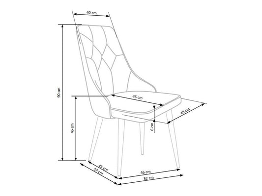 Kėdė K365, Spalva: Tamsi mėlyna